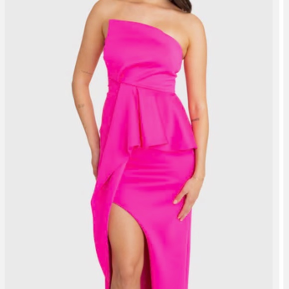 Black Halo Jonas gown size small / 2 pink GORGEOUS - Picture 3 of 4